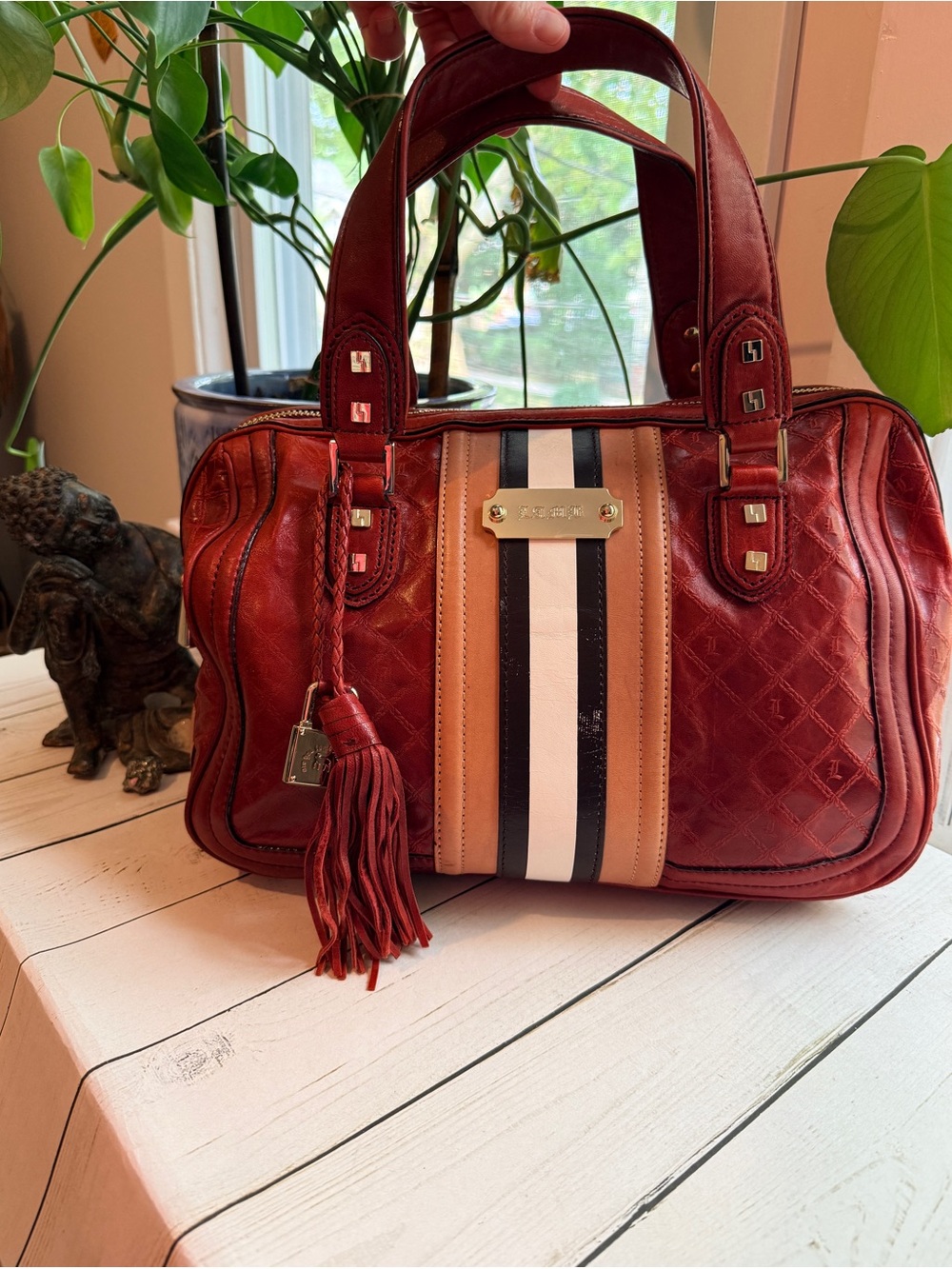 L.A.M.B. by Gwen Stefani | Vintage Y2K Mandeville Leather Bowler Satchel